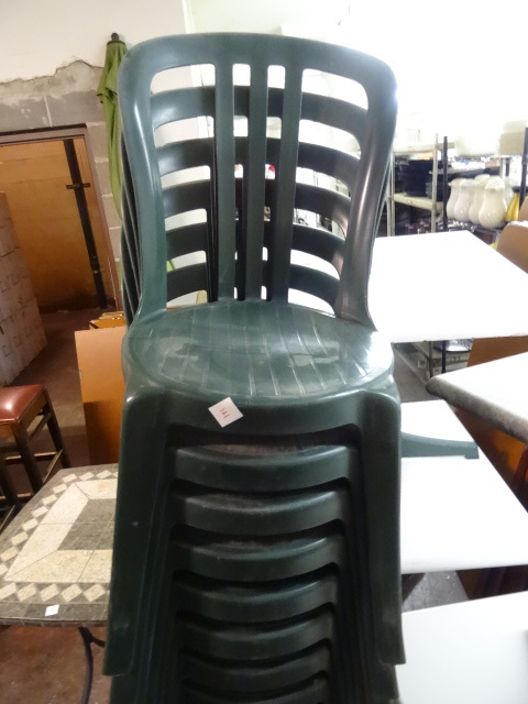 lot 321 image: 16 Plastic Stacking Patio Chairs