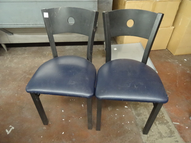 lot 329 image: 2 Metal Framed Side Chairs