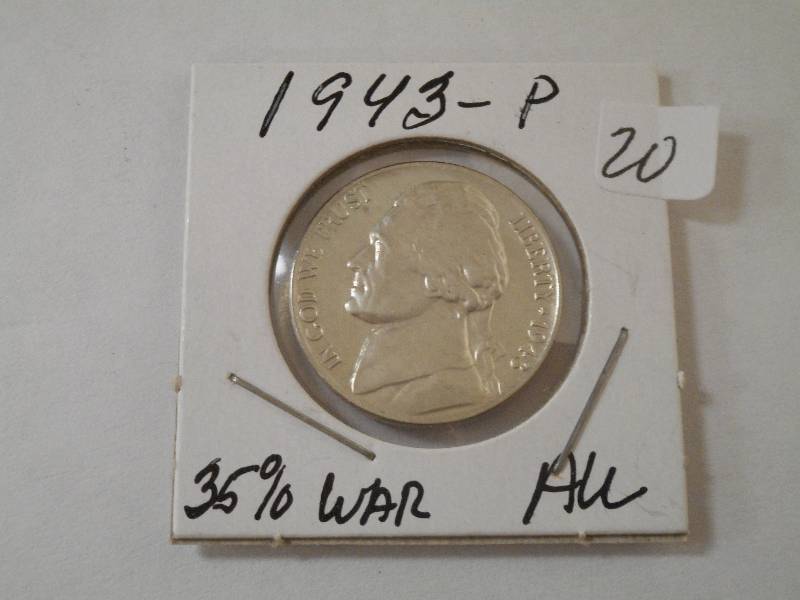 1943 Jefferson, 35% Silver, War Nic...