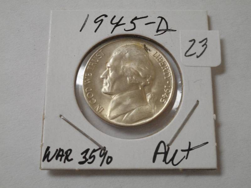 1945-D War Nickel, AU...