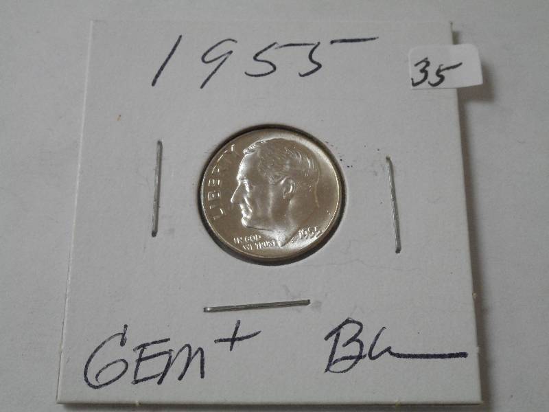 1956 Roosevelt Dime, Gem BU...