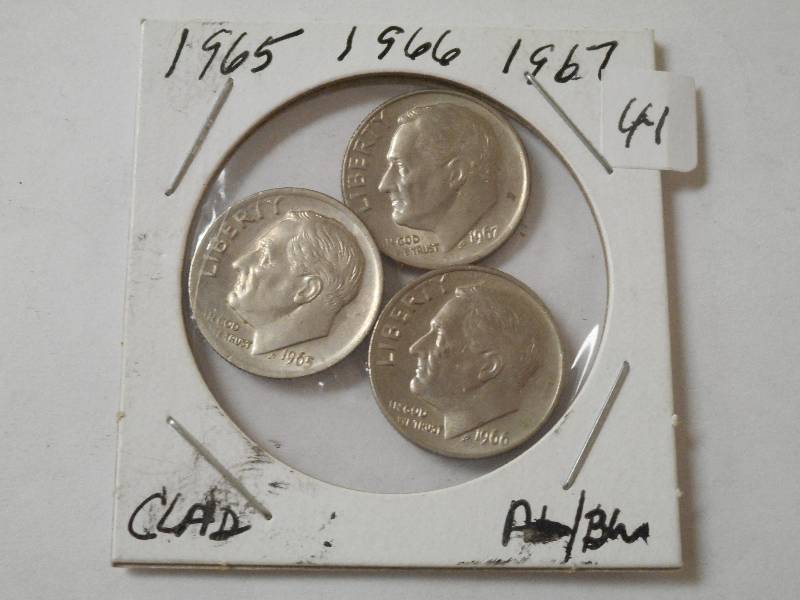 1965-1966-1967 Clad Roosevelts, AU...