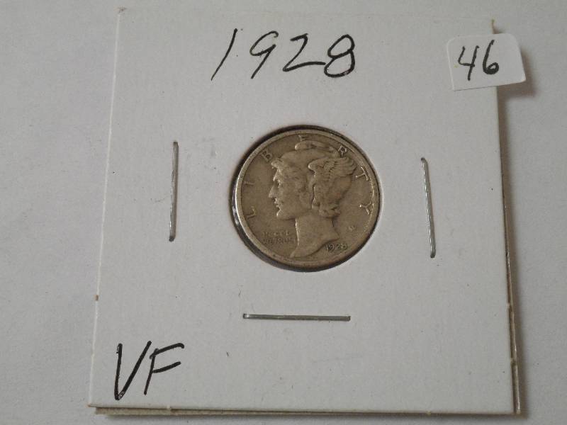 1928 Mercury Dime, VF...
