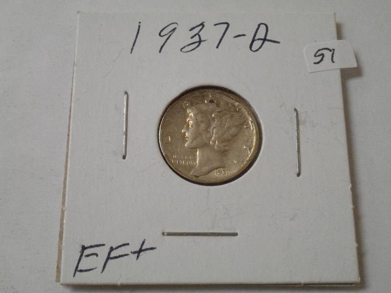 1937-D Dime, EFEF...