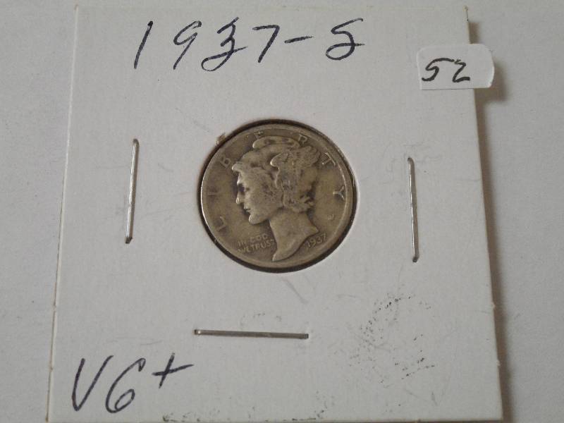 1937-S Dime, VG...