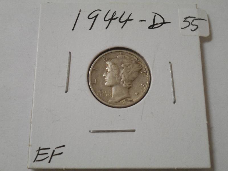 1944-D Dime, EF...