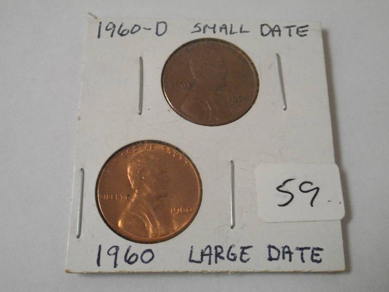 1960-D small date and 1960 large da...