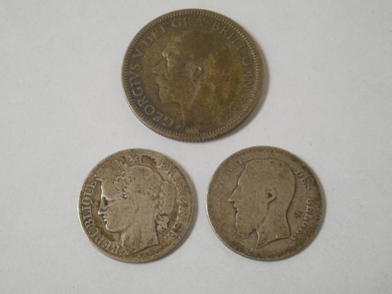 Foreign Silver 3 junk Coins...