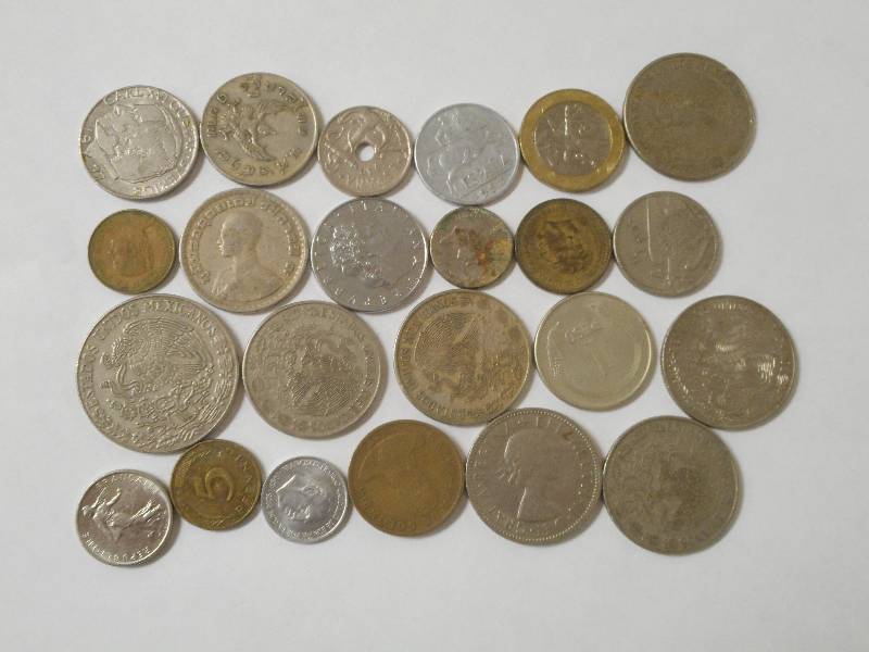 Misc. Foreign Coins approx 12 pou...