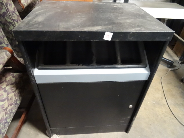 Metal Cabinet with Utensil Storage