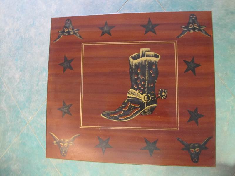 Western  Cowboy Magazine Rack  Table
