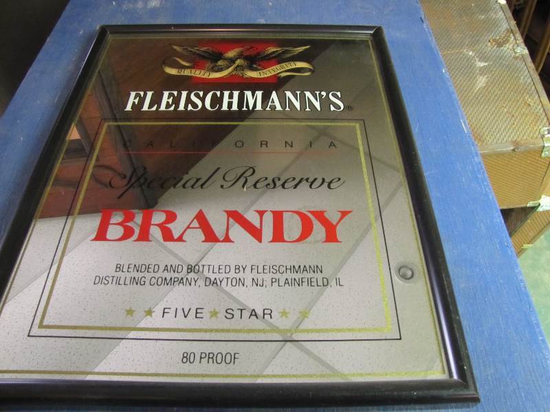 Fleischmanns Brandy Mirror Sign