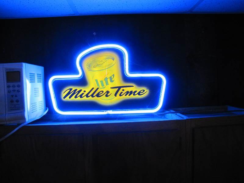 Miller Time Neon Sign WORKS