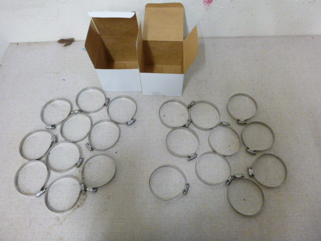 lot 20 image: 2 Boxes of Stainless Steel Hose Clamps