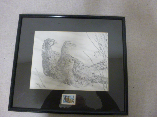 lot 121 image: Pheasant Drawing