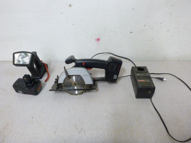 lot 144 image: Craftsman 18 volt Cordless Tools