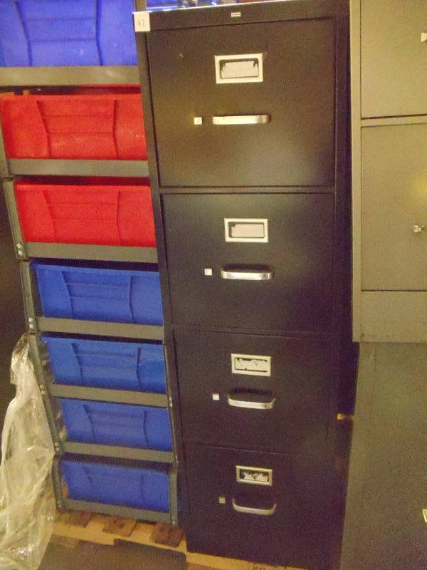 lot 47 image: 15 metal 4 drawer file cabinet