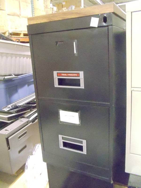 lot 49 image: 15 metal 2 drawer file cabinet