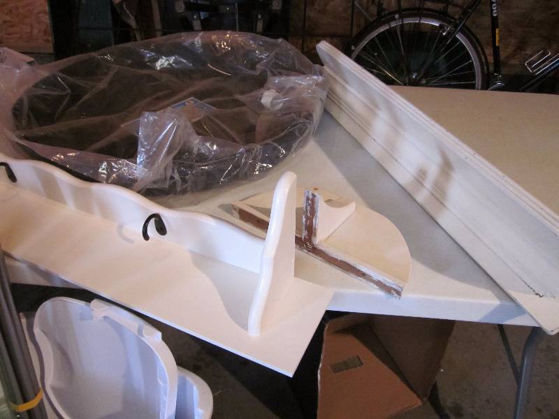 Misc. Household, Cleaning, 2 White Wood Shelves