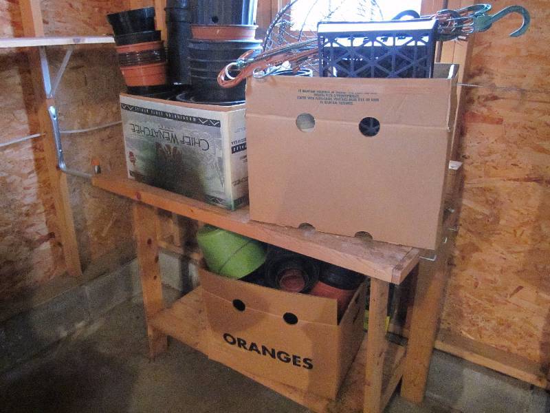 Potting Bench and Pots