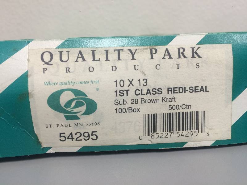 Quality Park Redi Seal First Class Craft 10x13 Envelopes