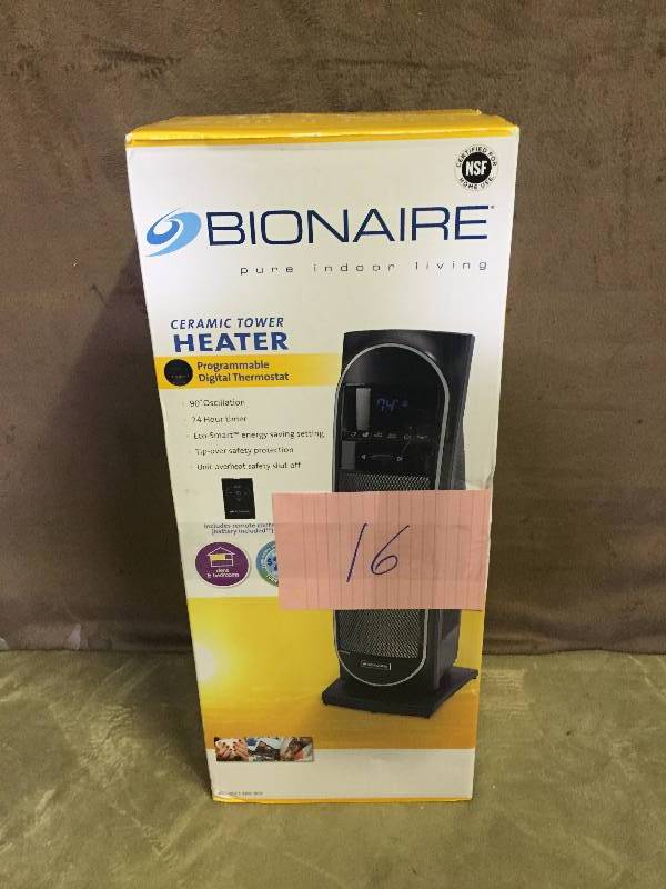 lot 16 image: Bionaire Ceramic Tower Heater