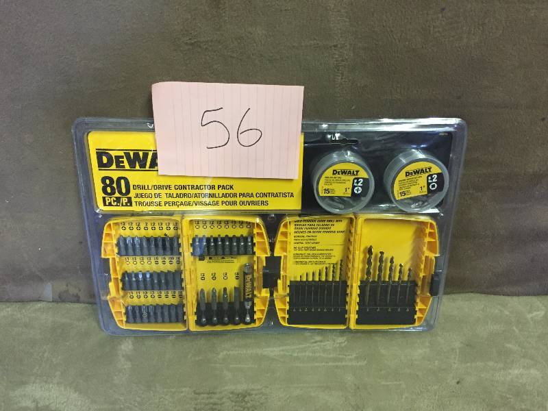 lot 56 image: DeWalt DW2151 80-Piece Impact Drill and Drive Set New