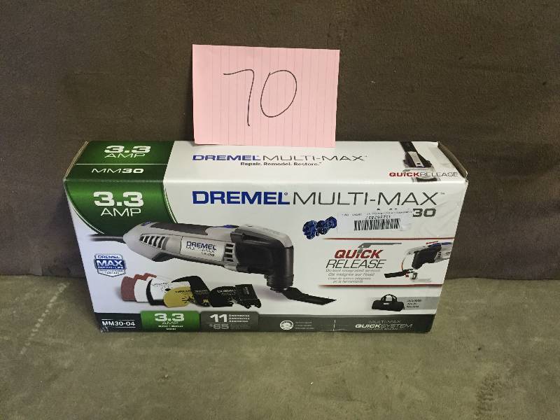 lot 70 image: Dremel MM30-04 Multi-Max 3.3-Amp Oscillating Tool Kit with Integrated Quick New