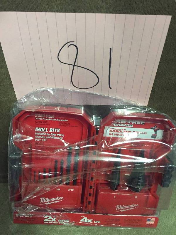 lot 81 image: Milwaukee Step Drill Bit Kit (10-Piece)