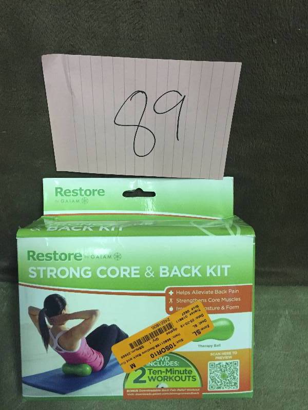 lot 89 image: Gaiam Restore Strong Core & Back Kit