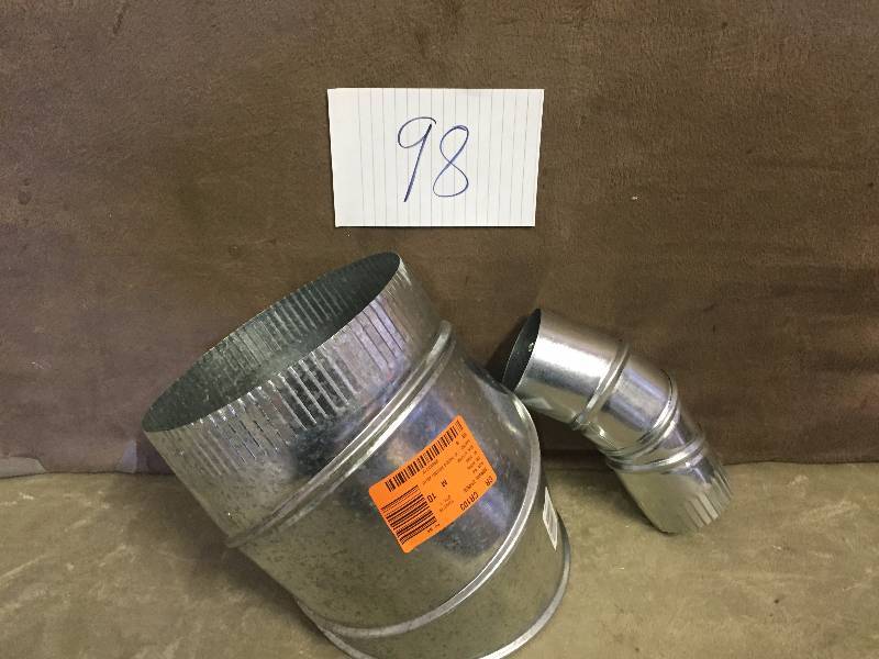 lot 98 image: 8 in. 90 Degree Round Adjustable Elbow