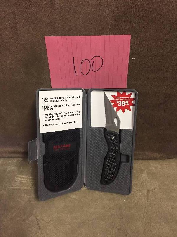 lot 100 image: Maxam SKMX103 Lock Back Knife New