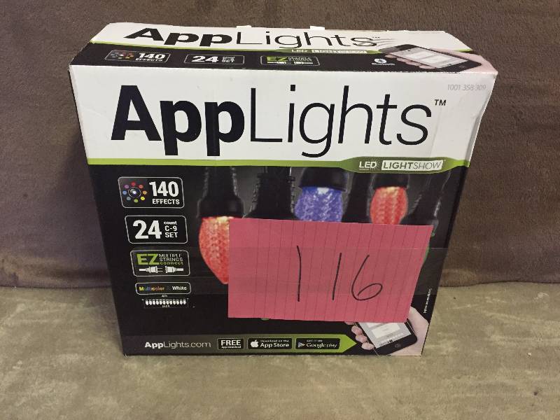 lot 116 image: 24-Light LED Color Changing Light Set with Remote and Clips