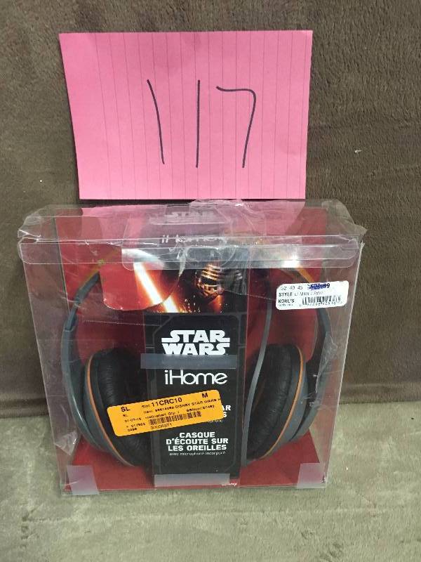 lot 117 image: Star Wars Episode VII The Force Awakens Over-Ear Headphones by iHome