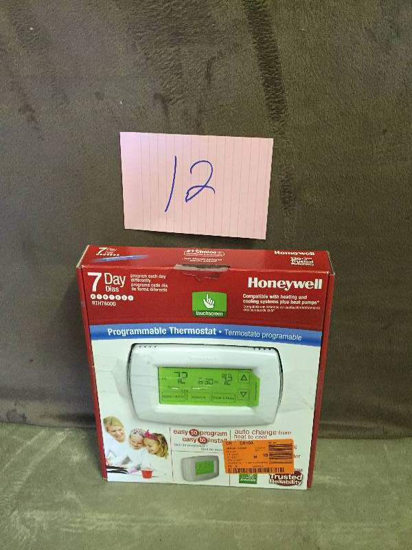 lot 12 image: Honeywell RTH7600D Touchscreen 7-Day Programmable Thermostat