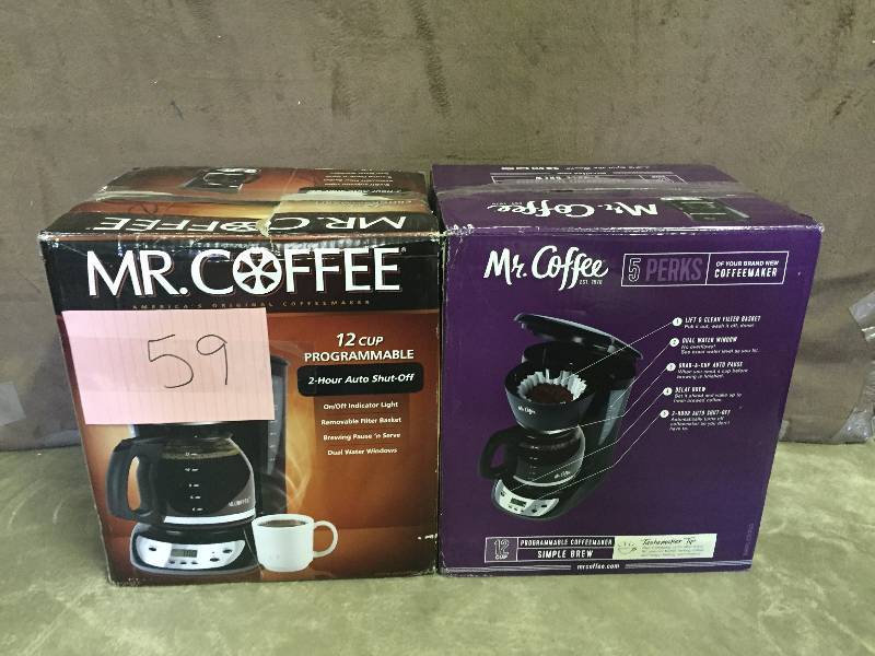 lot 59 image: Lot of 2 Coffee Makers used