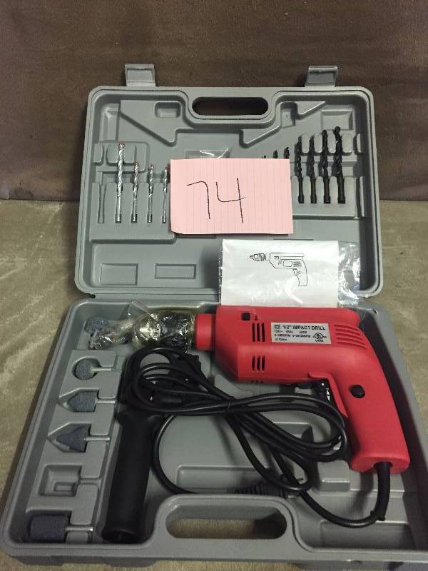 lot 74 image: 12  Impact Drill Kit New