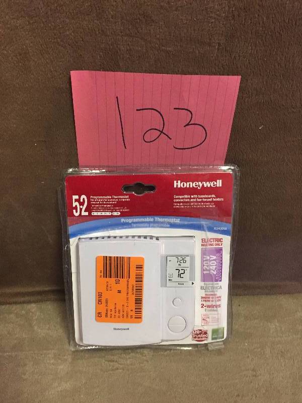 lot 123 image: Honeywell 5-2-Day Baseboard Programmable Thermostat