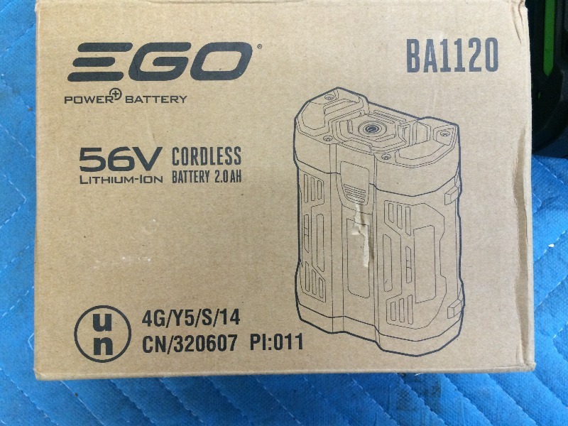 lot 9 image: EGO 56V Lithium Battery    NEW - Works Fine  view all pictures for more details