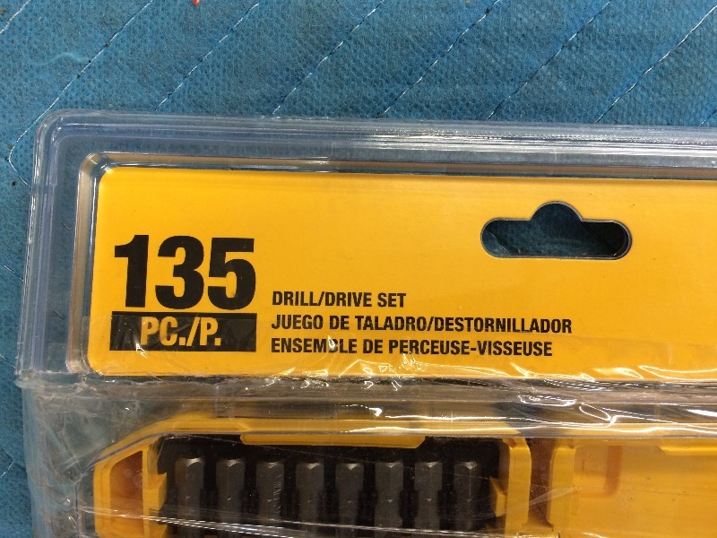 lot 15 image: DeWalt 135 pc Drill Drive Set  - New and Complete