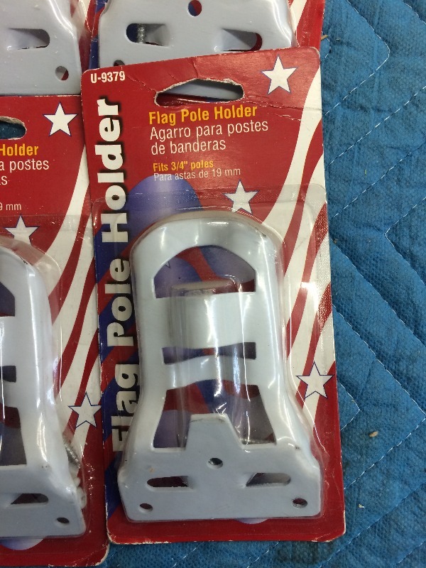 lot 26 image: Flag Pole Holders - lot of 7   New in Packaging