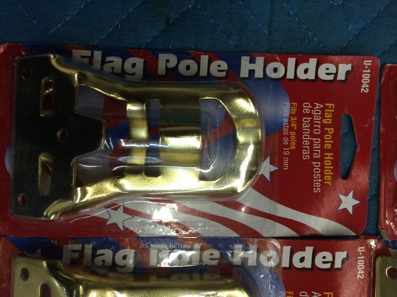 lot 28 image: Like Brass Flag Pole Holders - lot of 6   New in Packaging