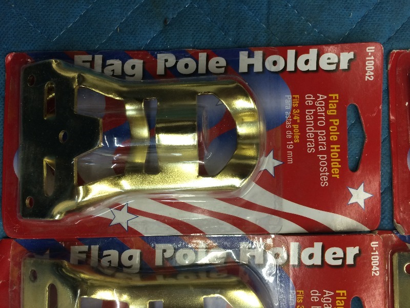lot 29 image: Like Brass Flag Pole Holders - lot of 7   New in Packaging