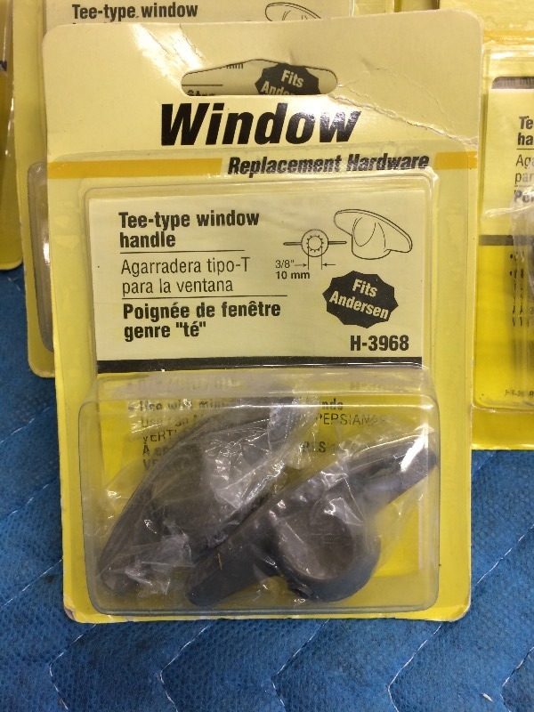 lot 36 image: Window Replacement Hardware   T-Type Handle  - NEW - Lot of 13