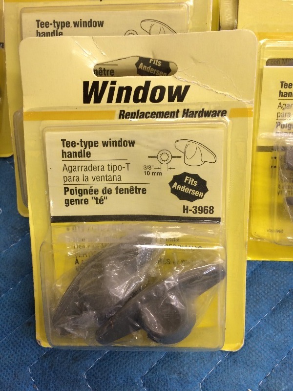 lot 37 image: Window Replacement Hardware   T-Type Handle  - NEW - Lot of 13