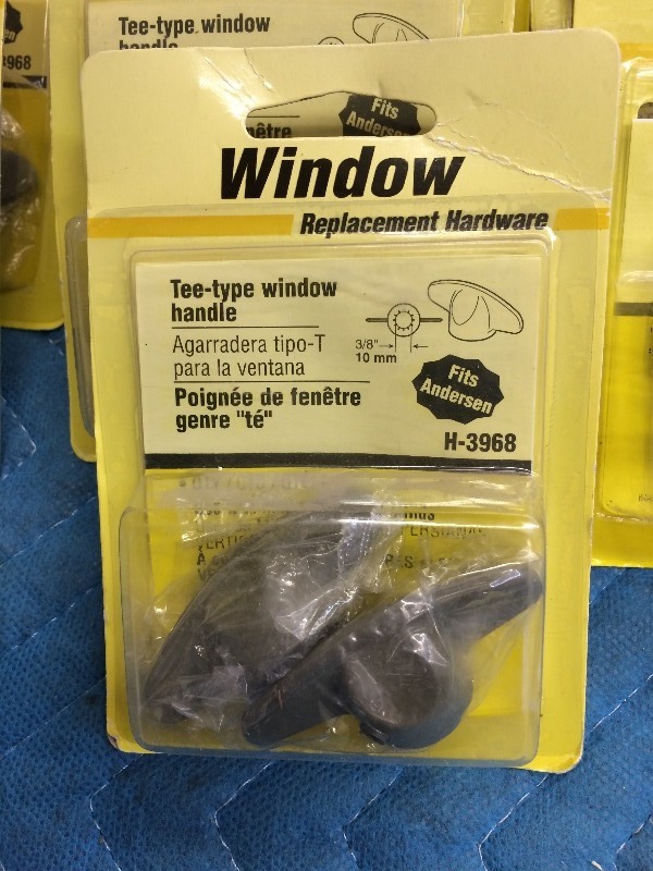 lot 38 image: Window Replacement Hardware   T-Type Handle  - NEW - Lot of 13