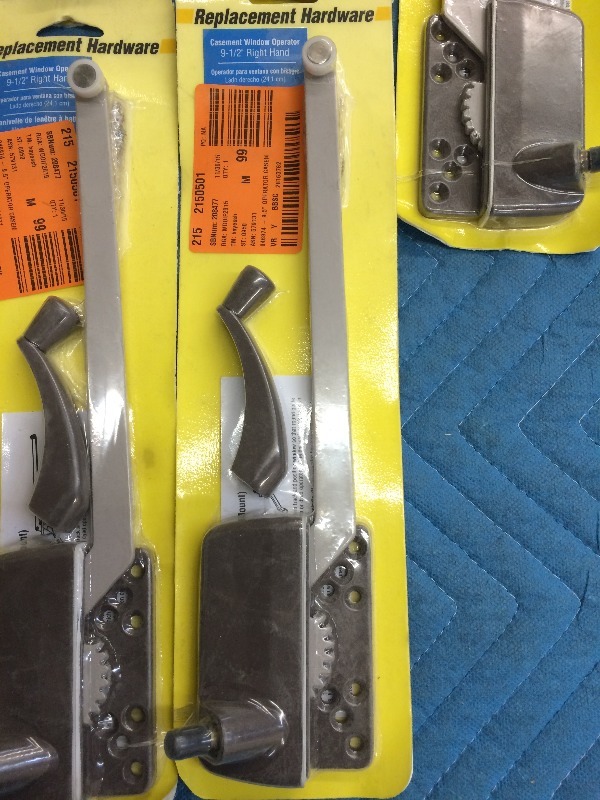 lot 45 image: Window Replacement Hardware    Casement window operator Rt & Lft  - NEW - Lot of 7