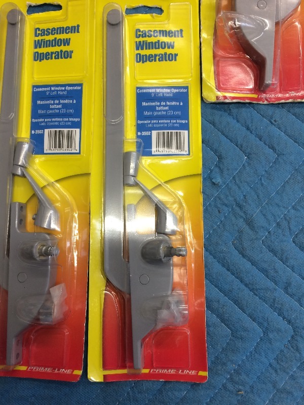 lot 47 image: Window Replacement Hardware    Casement window operator Rt & Lft  - NEW - Lot of 9