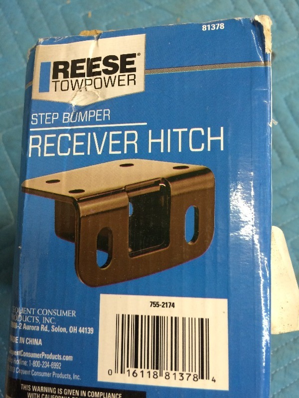 lot 51 image: Reese - Step Bumper  Receiver  New in box