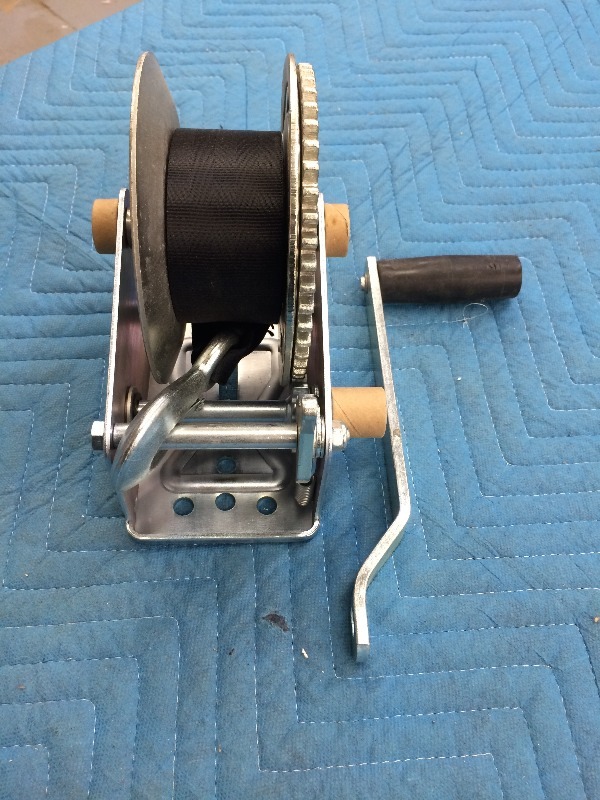 lot 52 image: 1500# Trailer Winch & Strap    New